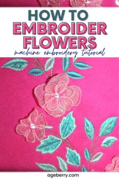how to embroider flowers on knits