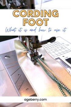 Cording foot - what it is and how to use it