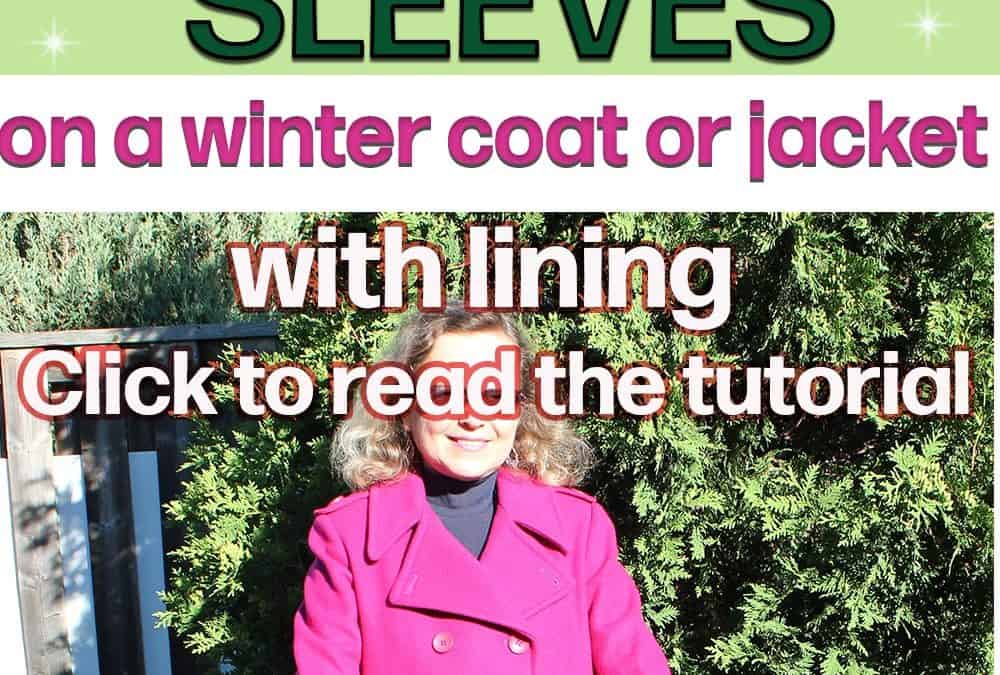 How to shorten sleeves on a winter coat or a jacket with lining
