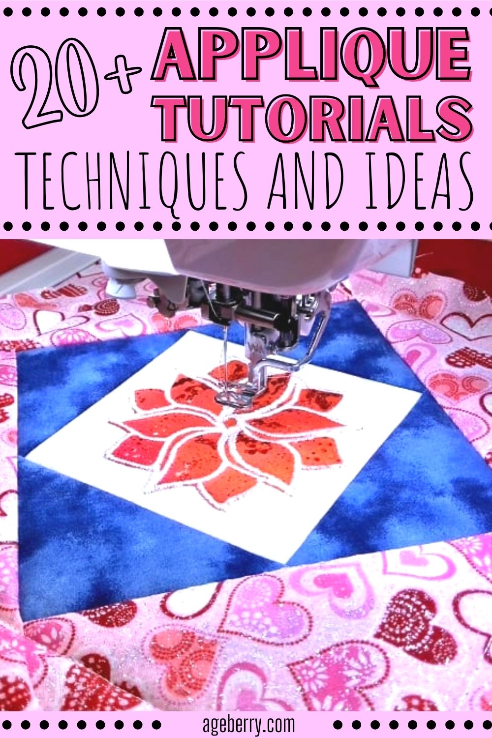 How to applique-Beginners Guide to Fabric Applique - La creative mama