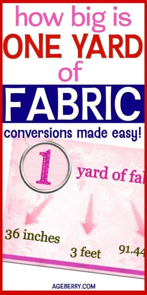 George Bernard morfine Ondraaglijk How big is a yard of fabric plus yardage conversion chart
