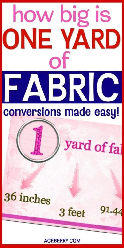 How big is a yard of fabric plus yardage conversion chart