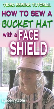 Sewing tutorial on a bucket hat with a shield
