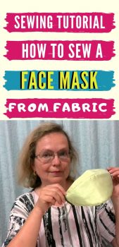 Sewing tutorial on a face mask from fabric plus a free pattern