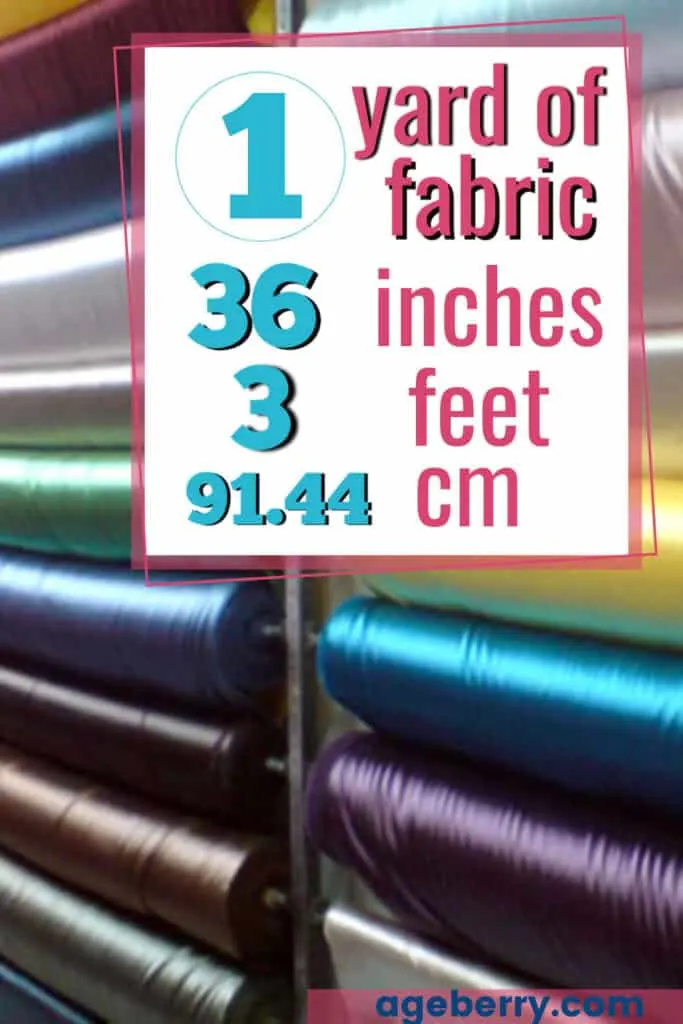 how big is a yard of fabric