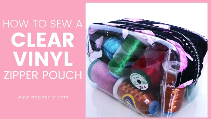 how to sew clear vinyl zipper pouches