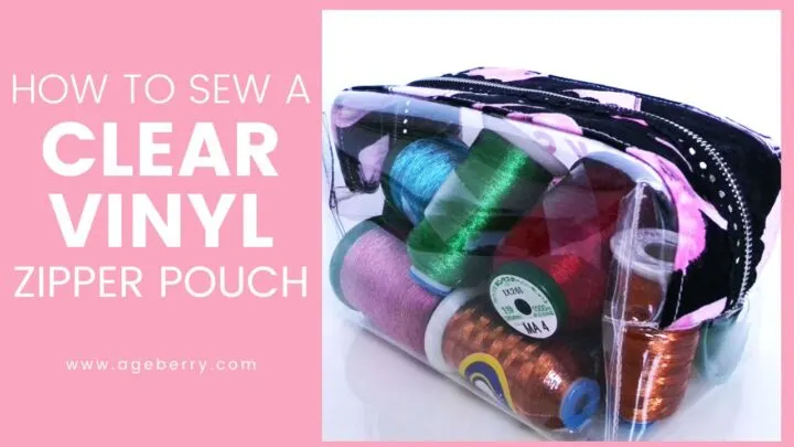 Video sewing tutorial on how to sew clear vinyl zipper pouches