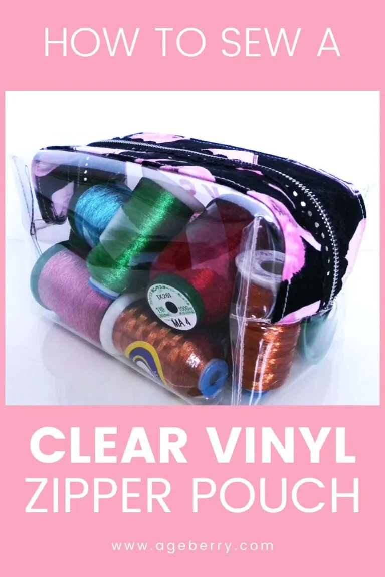 how to sew clear vinyl zipper pouches