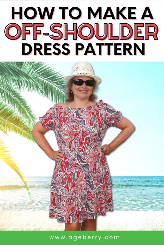 Off the shoulder dress pattern drafting sewing tutorial
