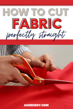sewing tutorial on how to cut fabric straight