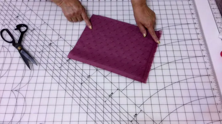finding a straight edge by folding fabric