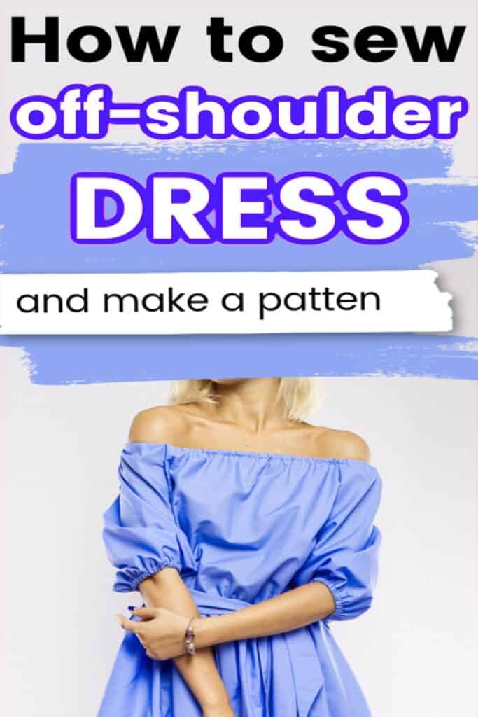 Off-shoulder dress sewing tutorial
