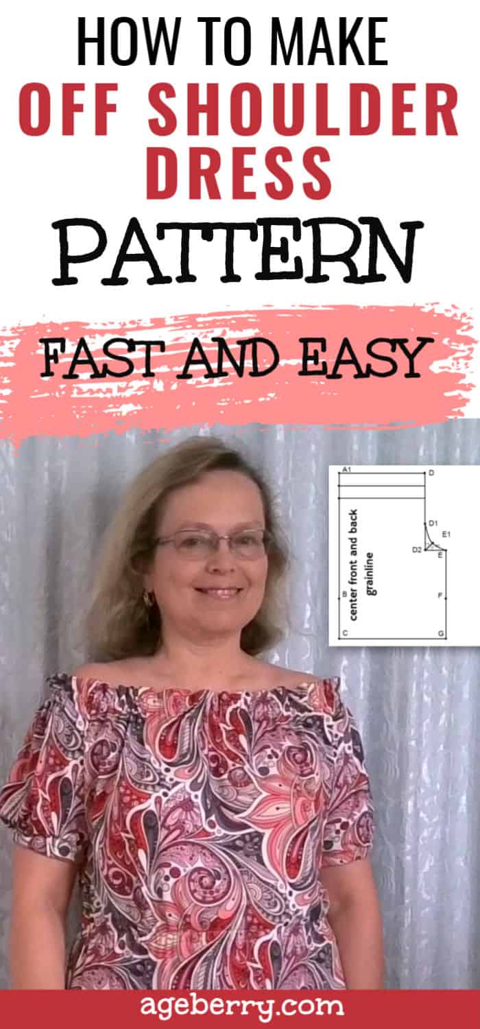 Off the shoulder dress pattern drafting sewing tutorial