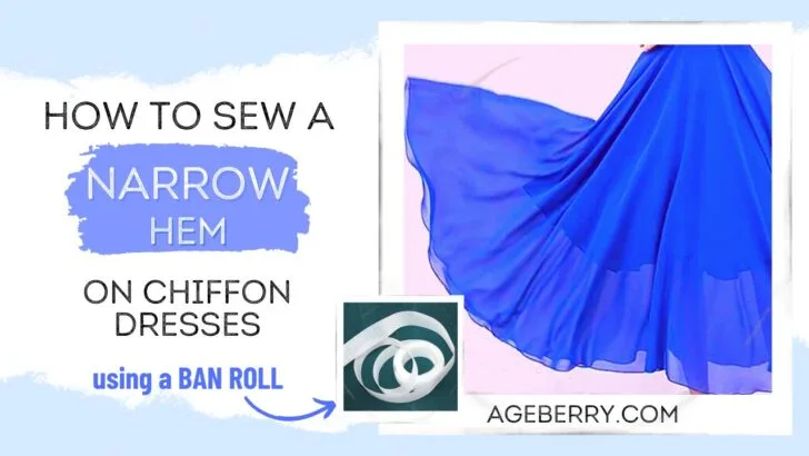 how to make a narrow hem using a Ban Roll tape