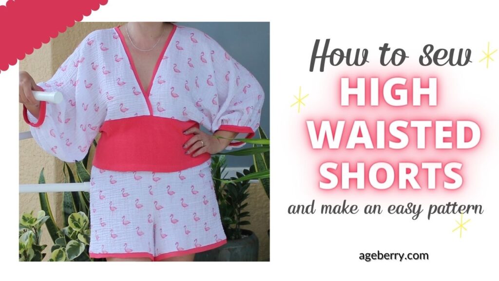 How to sew high waisted shorts and make an easy pattern