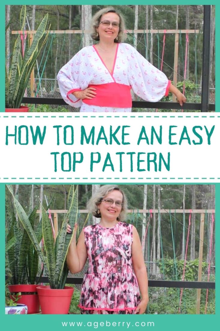 DIY pajama tops, how to make pajamas, easy sewing projects, free sewing patterns, top pattern
