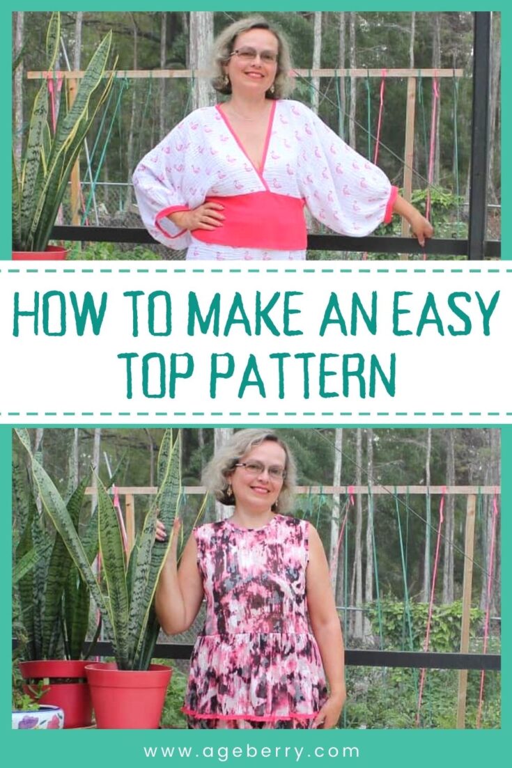 Easy tops to sew - how to make an easy top pattern plus a step-by-step  sewing tutorial