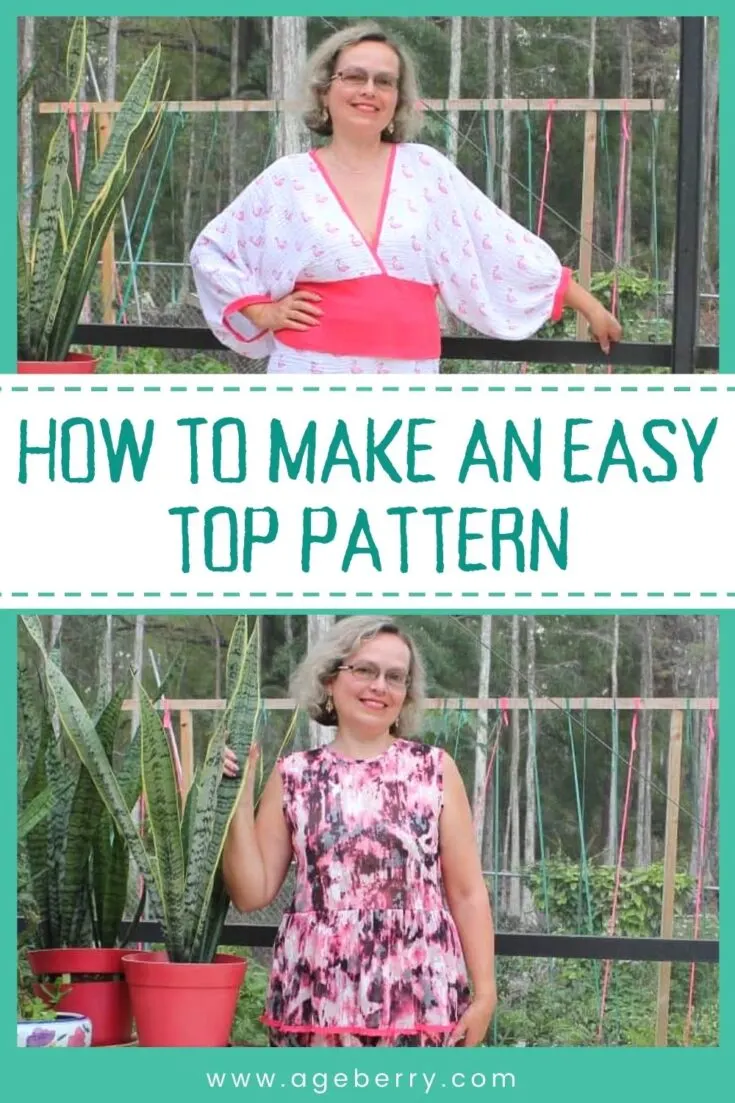 Easy tops to sew - how to make an easy top pattern plus a step-by