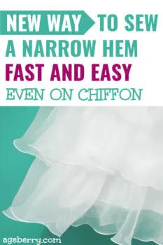 how to make a narrow hem using a Ban Roll tape