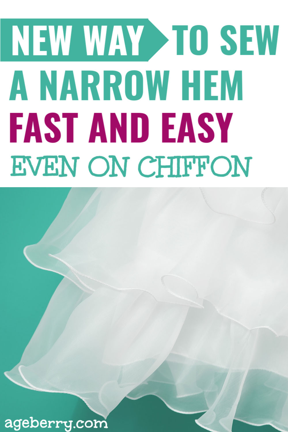 how to make a narrow hem using a Ban Roll tape