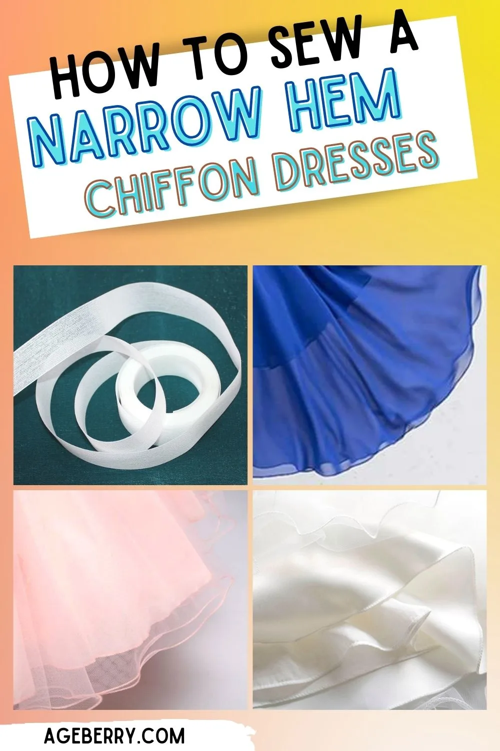 how to make a narrow hem using a Ban Roll tape