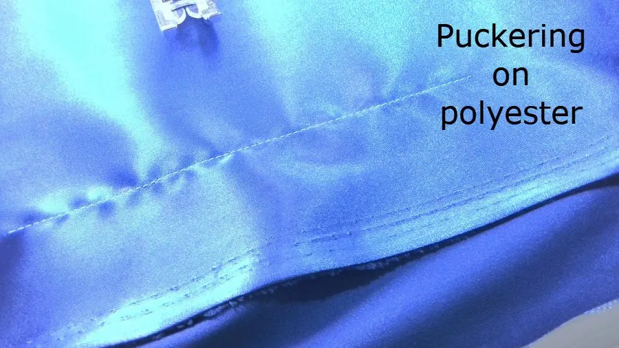 seam puckering on polyester