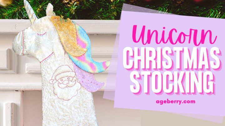 Unicorn Christmas stocking fb