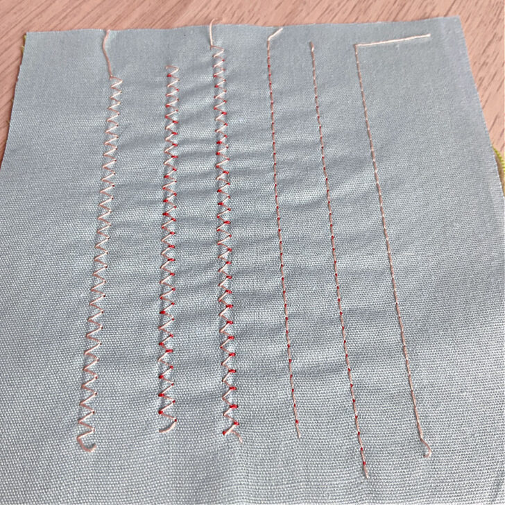 puckering when the upper tension is too high