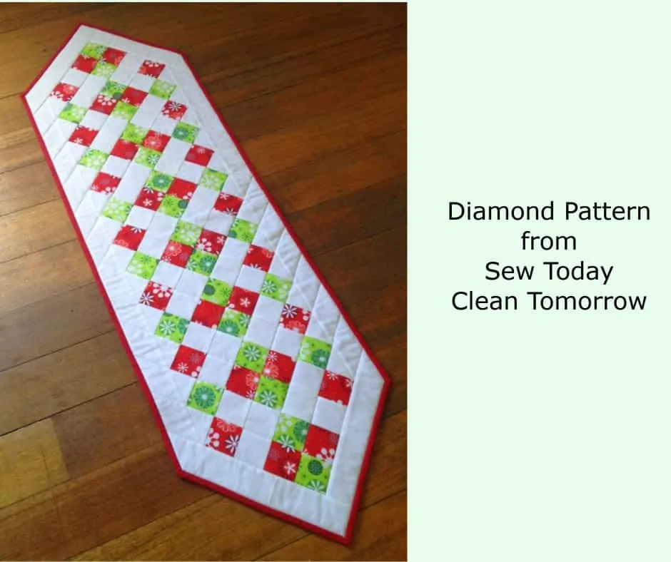 Christmas table runner to sew