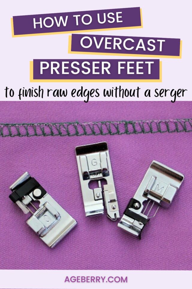 How to use overcast presser feet for sewing overcasting stitches