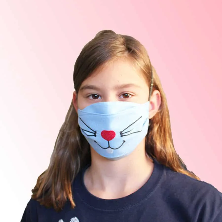 Buy 3 Pcs Cat Face Mask DIY Hand Painted Blank Mask Children's