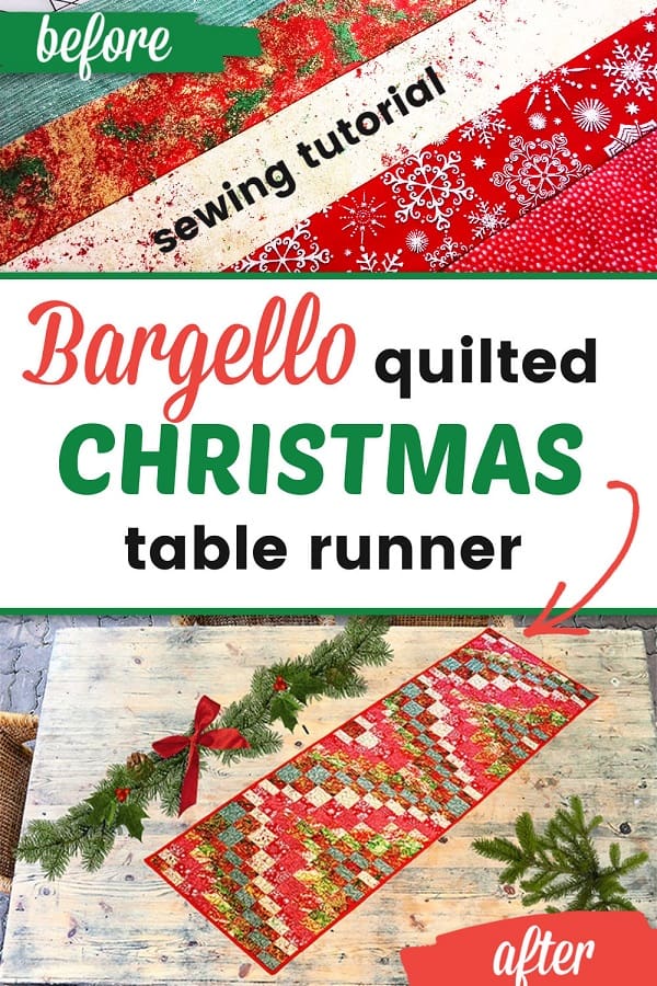 Bargello table runner pattern and tutorial