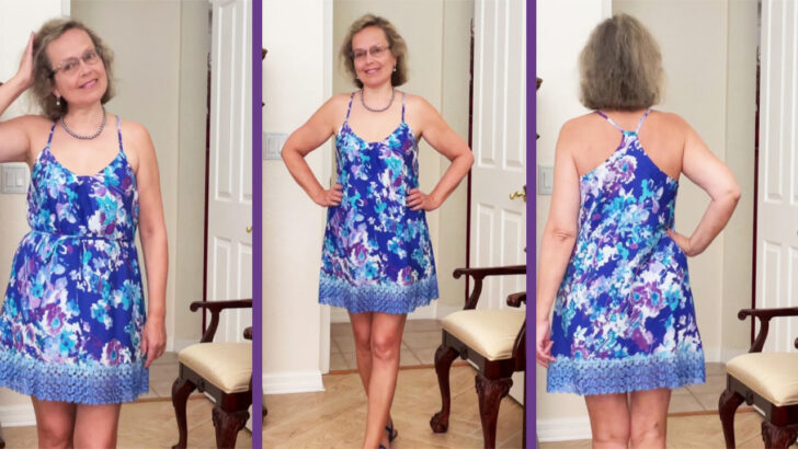 how to sew an easy A-line dress and make a pattern