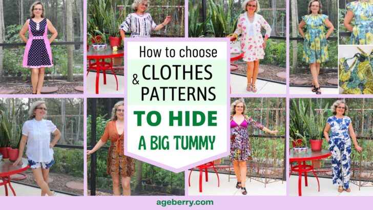 a guide on how to hide a big tummy with clothes