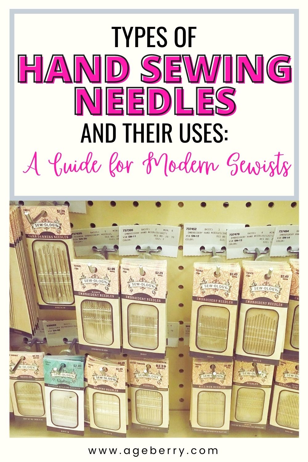 Types of Hand Sewing Needles and Their Uses: A Guide for Modern