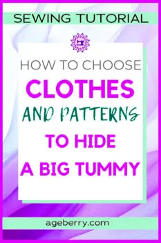 how to choose sewing patterns to hide a big tummy