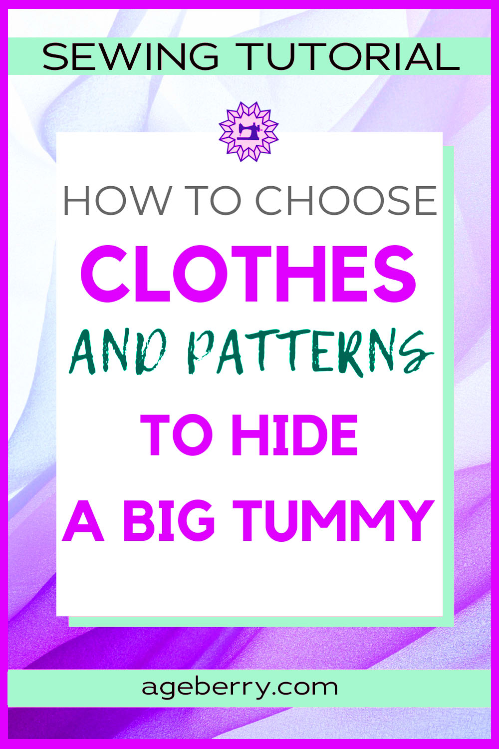 how to choose sewing patterns to hide a big tummy