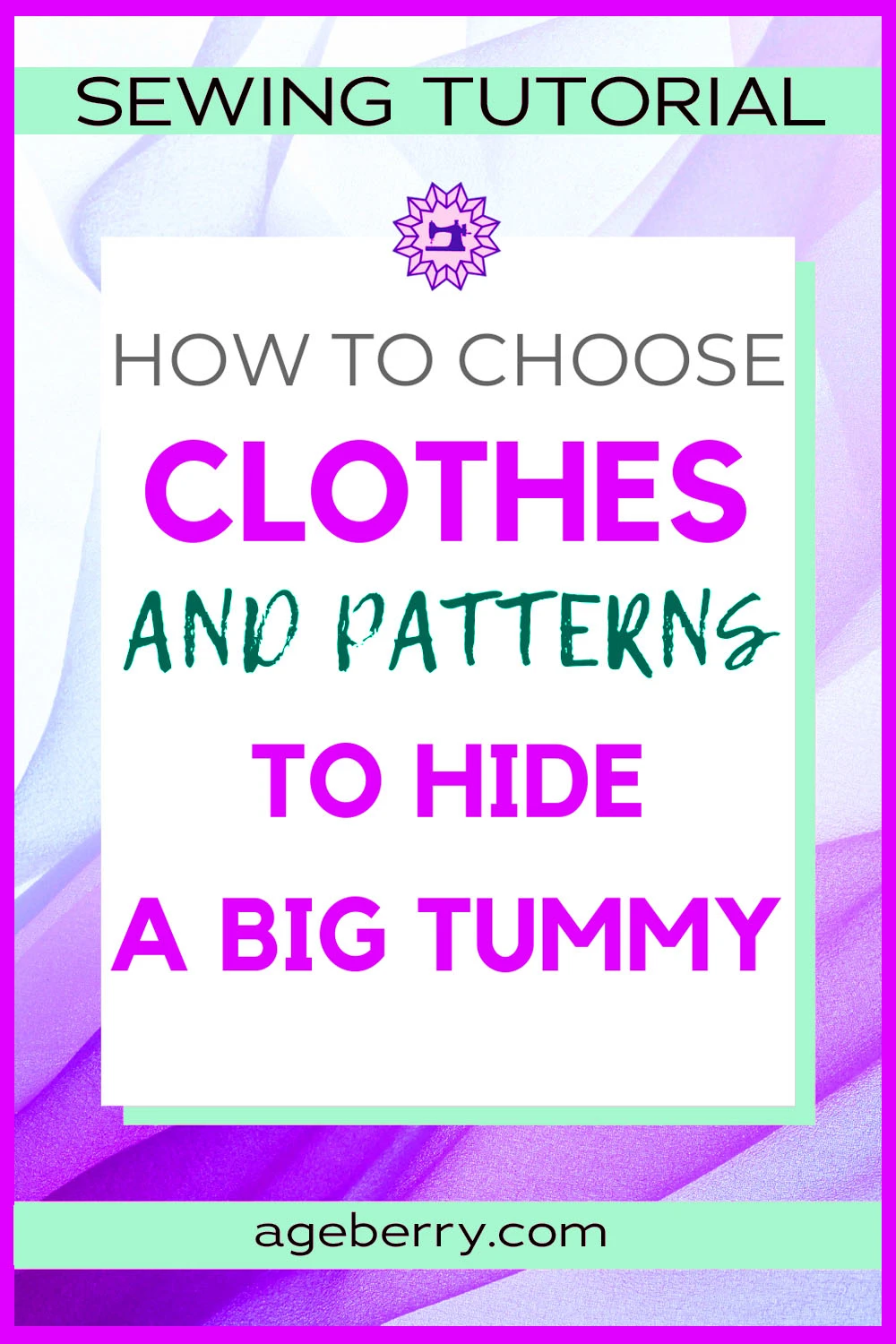 how to choose sewing patterns to hide a big tummy