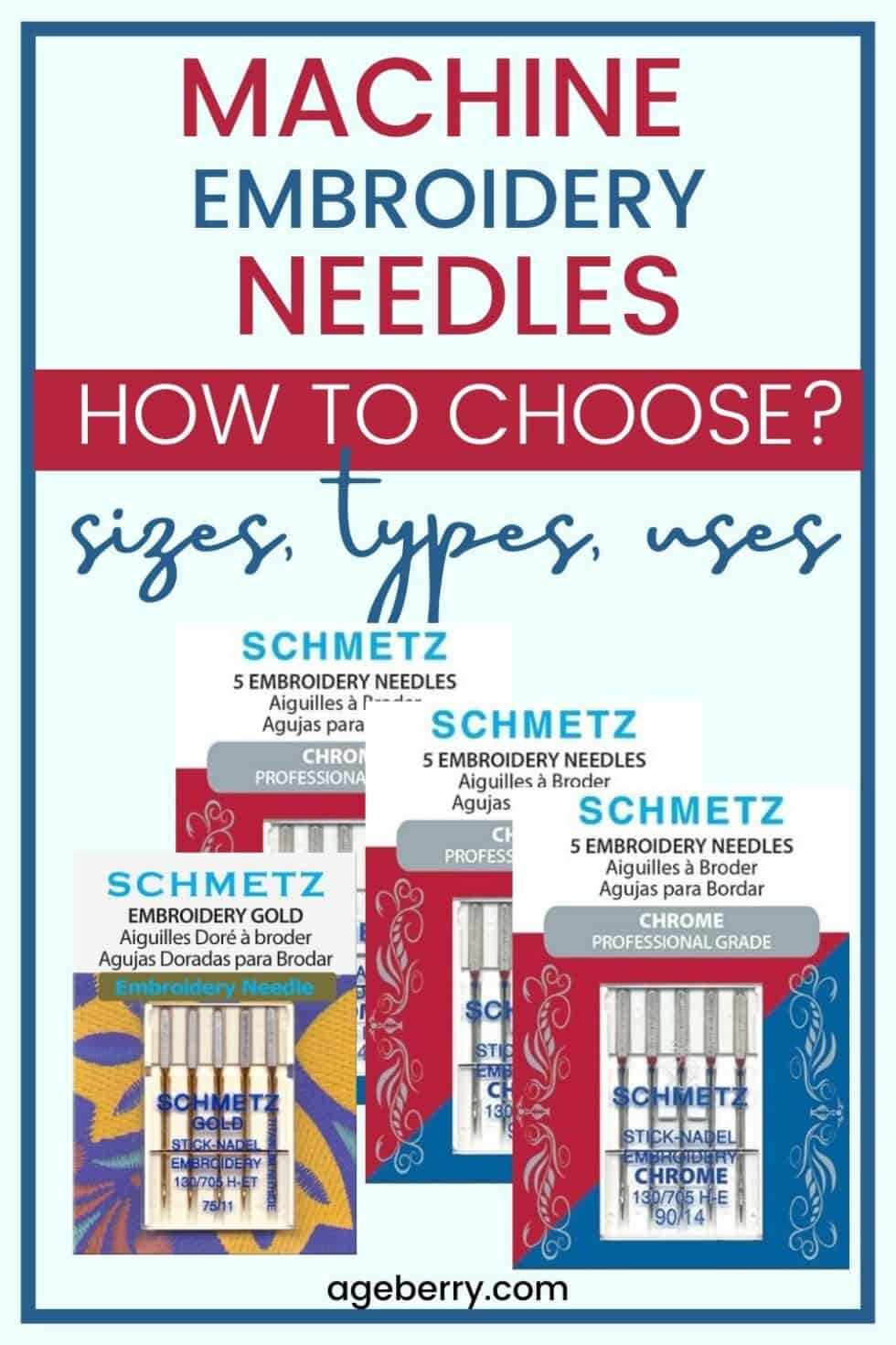 Machine embroidery needles 101 all you need to know