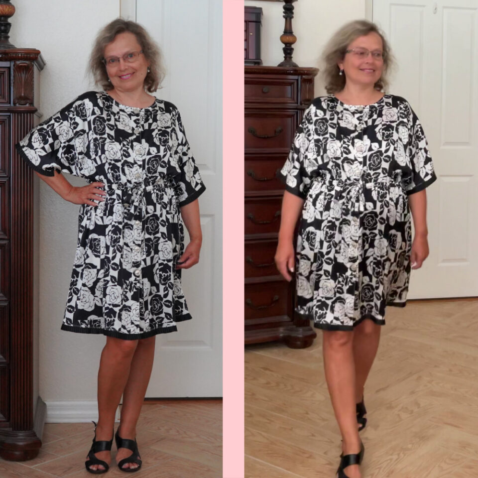 Easy sewing projects DIY silk robe without a pattern
