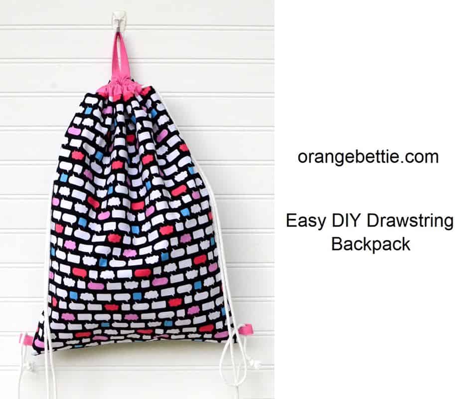 How to make a Drawstring backpack – Free PDF pattern – allsewpetite