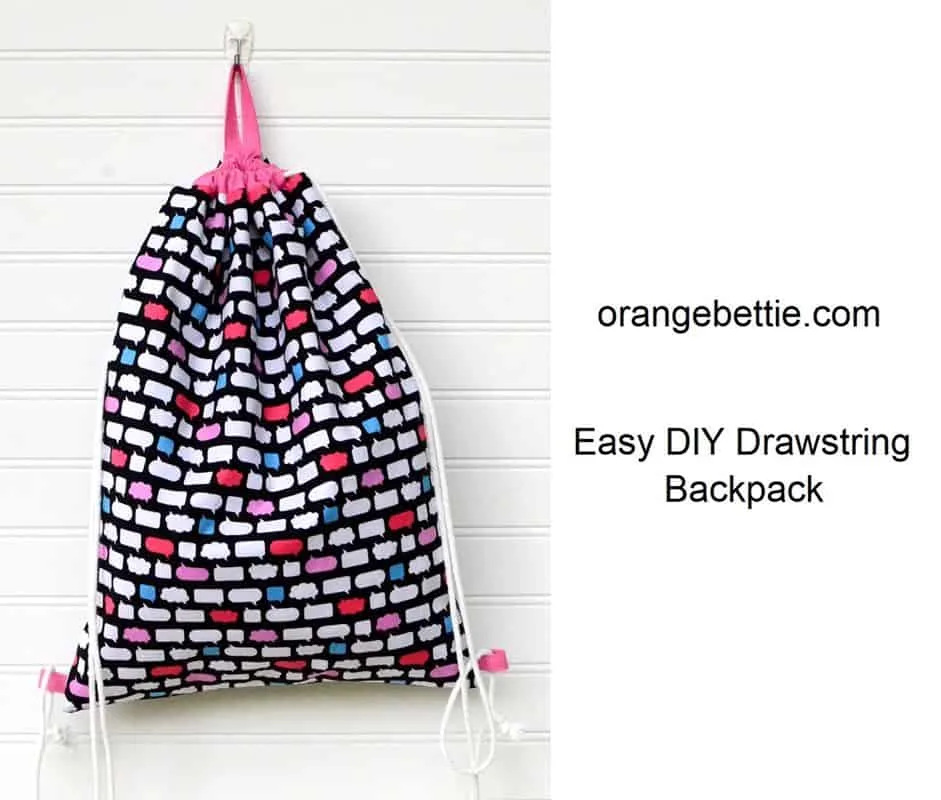 Drawstring School Backpack PDF Sewing Pattern Backpack 