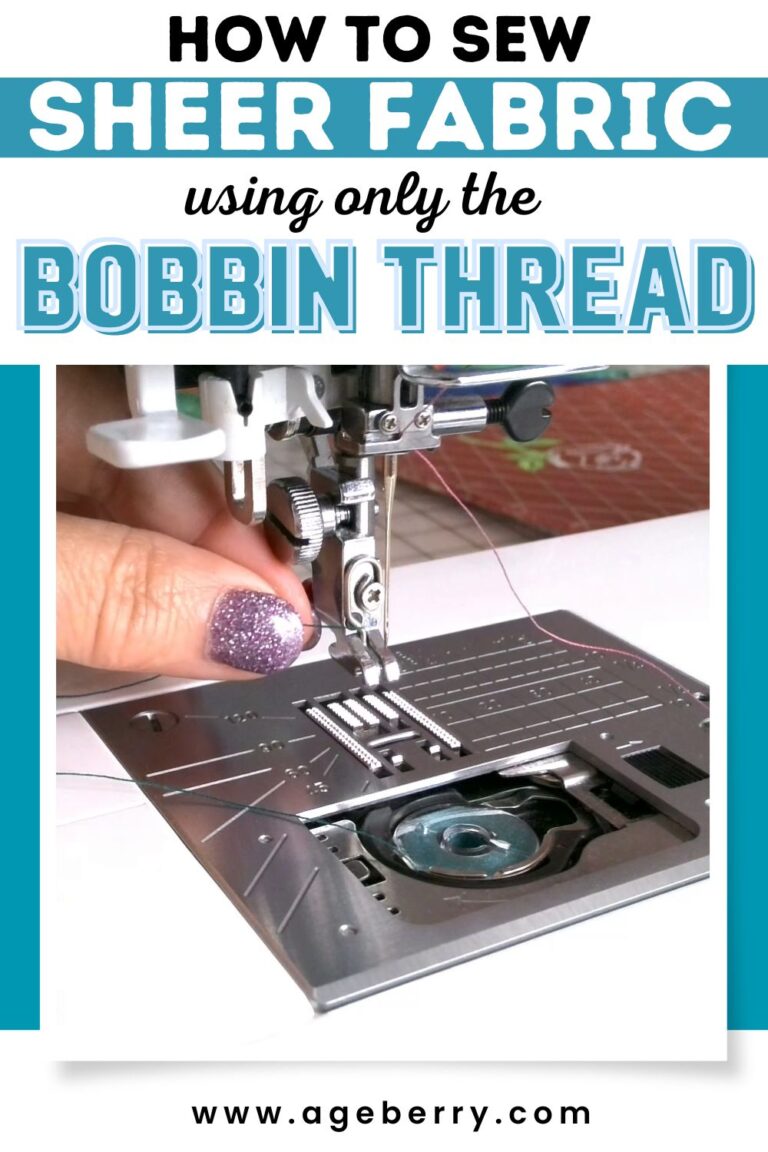 How to sew sheer fabric using only the bobbin thread for stitching