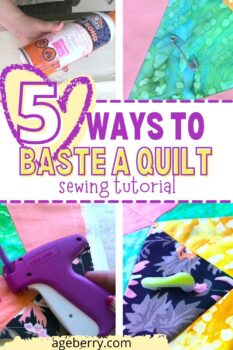 Quilt basting - learn different ways of basting a quilt