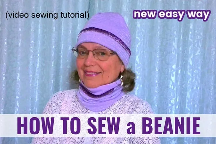 Sewing tutorial on how to sew a beanie hat