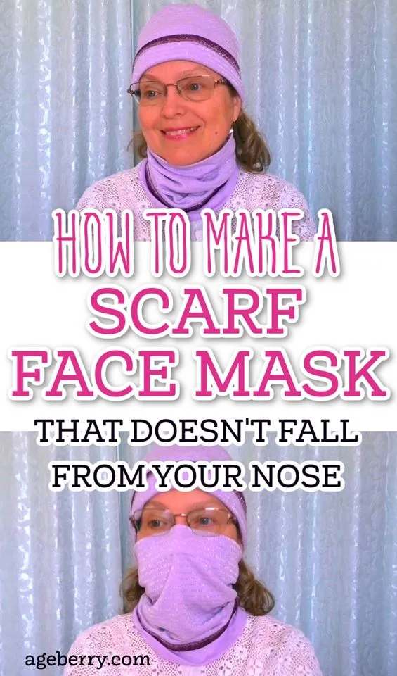 sewing tutorial on making DIY scarf face mask