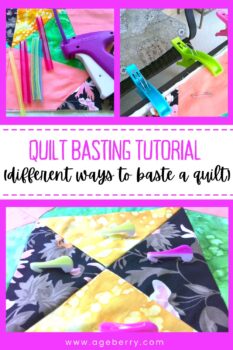 Quilt basting tutorial - learn different ways to baste a quilt