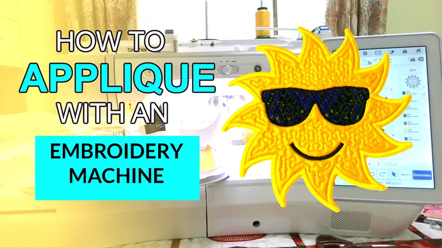 Brother Luminaire tutorial How to applique with embroidery machine