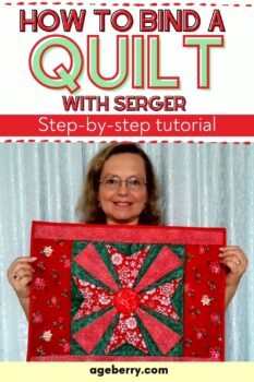 Making quilt binding with a serger - step-by-step tutorial