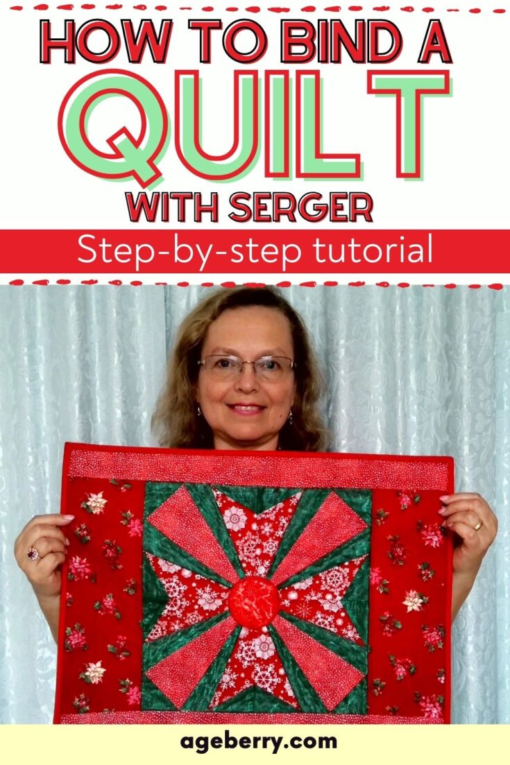 Making quilt binding with a serger - step-by-step tutorial